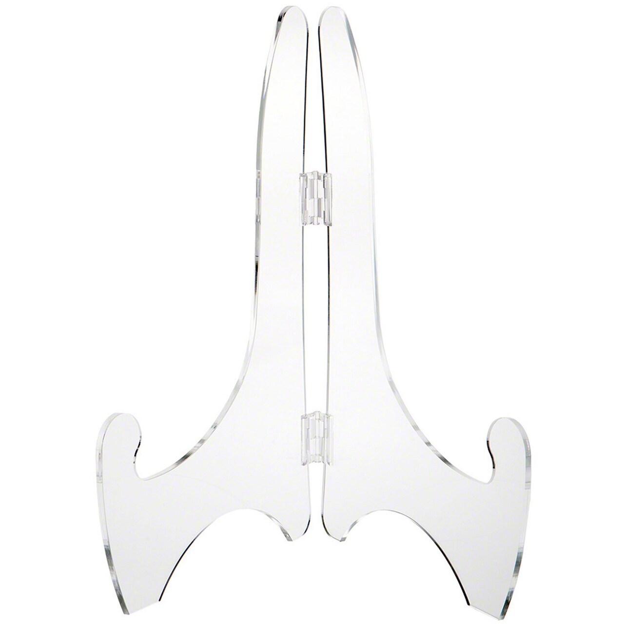 Plymor Clear Acrylic Adjustable Folding Display Easel, 15" H x 10.25" D (For 22" Plates)